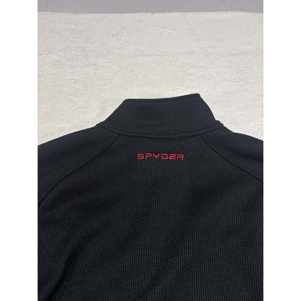 Spyder Full Zip Jacket Mens XL Black Red Fleece Lined Outdoor Warm Logo - Picture 13 of 13